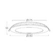 SPOT LED ROTUND ST 15W 1120LM 6500K F:190MM 