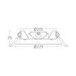 SPOT LED ROTUND ST 18W 1760LM DIM 3000K F:229MM NEGRU IP40 