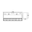CORP LED PT SINA MAGNET 6W 510lm 24gr. 4000K NEGRU