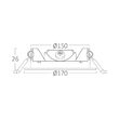 SPOT LED ROTUND ST 12W 1120LM DIM 3in1 F:170MM NEGRU IP40 