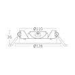 SPOT LED ROTUND ST 6W 470LM DIM 3000K F:128MM NEGRU IP40 
