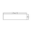 SPOT LED PATRAT PT 12W 910LM 4200K D:170x170X38MM