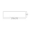 SPOT LED PATRAT PT 12W 910LM 3000K D:170x170X38MM