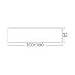 SPOT LED PATRAT PT 24W 1850LM 3000K D:330x330X38MM