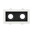 CARCASA ALB/NEGRU PATRAT PT 2xGU10 NEECHIPAT RS2