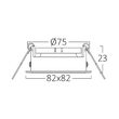 CARCASA NICHEL PATRAT GU5.3 2BUC/CUT MITTO-S
