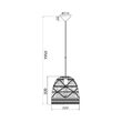 PENDUL D003R-1H-1xE27 SEMI CILINDRU MIC RATAN 