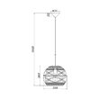 PENDUL D003R-1H-1xE27 SEMI SFERA MIC RATAN 