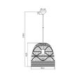 PENDUL D003R-1H-1xE27 SEMI CILINDRU MARE RATAN 