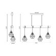 PENDUL LINIAR D002S-4H-4xE27-WDN 