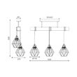 PENDUL LINIAR D002C-3H-3xE27-WDN 