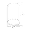 CORP GAMA BETA-8010 ROTUND 1XGU10 NEGRU