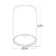 CORP BETA SR ROTUND 1XGU10 NEGRU REFLECTOR CUPRU