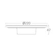 CORP LED PALERMO 12W-3in1 IP65- D220mm AURIU