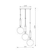 PENDUL S006R-3H-3xG9-AURIU STICLA 