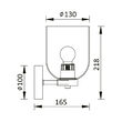 LAMPA DE PERETE S004W-1H-1xE27-STICLA AURIU 
