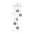 PENDUL S001R-5H-5xG9-AURIU STICLA 