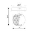 LAMPA DE PERETE S001C-1H-1xG9-AURIU STICLA 
