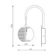LAMPA DE PERETE S001W-1W-1xG9-AURIU STICLA 
