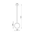 PENDUL S013R-1H-1xE27-OPAL STICLA 