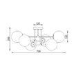 LAMPA PT TAVAN S012C-6H-6xG9-STICLA 