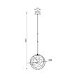PENDUL S002R-1H-1xE27-AURIU STICLA 