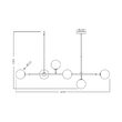 PENDUL S011S-1H-6xG9-STICLA 