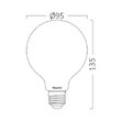 BEC LED CU FILAMENT SOFT 7W G95 6500K E27