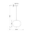 PENDUL S011R-1H-1xE27 OPAL STICLA ELIPTIC 