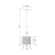 PENDUL S008R-1H-1xE14-SLV STICLA 