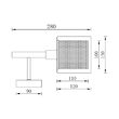LAMPA DE PERETE S008W-1H-1xE14-SLV STICLA 