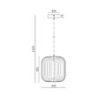 PENDUL S009R-1H-1xE27-OPAL-NEGRU 