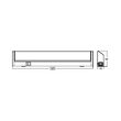 CORP LED PT BAIE 10W 3000K 600MM MIRRORA