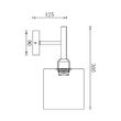 LAMPA DE PERETE S007W-3H-1xE27-ARGINTIU STICLA 