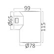CORP LED PT, 1x9W, 900lm, 3in1 VEKTA-D WL.1 ALB IP65