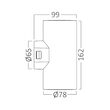 CORP LED PT, 2x9W, 1780lm, 3in1, VEKTA-D WL.2 ALB IP65