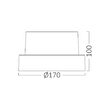 PLAFONIERA LED 15W 1450lm, 4000K IP65 WALLS-G2 RND