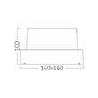 PLAFONIERA LED 15W 1450lm, 3000K IP65 WALLS-G2 SQR