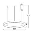 CORP DECORATIV CU LED 45W 3in1 PD-2540 NEGRU LINA