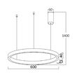 CORP DECORATIV CU LED 35W 3in1 PD-2540 ALB LINA