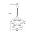 CORP DECORATIV CU LED 65W 3in1 PD-2540 AURIU LINA