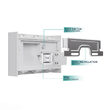 CORP LED PT, 6W 3in1 VECTOR-B-WL ALB IP65