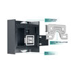 CORP LED PT, 2x1W 3in1 VECTOR-B-WL GRI IP65