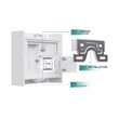 CORP LED PT, 2x1W 3in1 VECTOR-B-WL ALB IP65