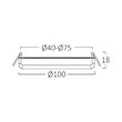SPOT LED ROTUND ST 10W 1100lm 3in1 ALB,D:100mm,REGLABIL 40-75mm,IP20 