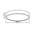PLAFONIERA LED 45W 3000/4000/6500K ALB BLADE RND