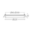 SPOT LED ROTUND ST 36W 3500lm 3in1 ALB,D:223mm,REGLABIL 40-190mm,IP20