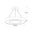 PLAF. LED SUSP 45W 3000/4000/6500K NEGRU BLADE RND