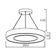 PLAF. LED SUSP 36W 3000/4000/6500K NEGRU BLADE RND