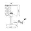LAMPA DE MASA F001T-1H-1xE27-BEJ 